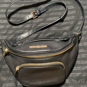 Michael Kors Black Leather Waist/Belt Bag